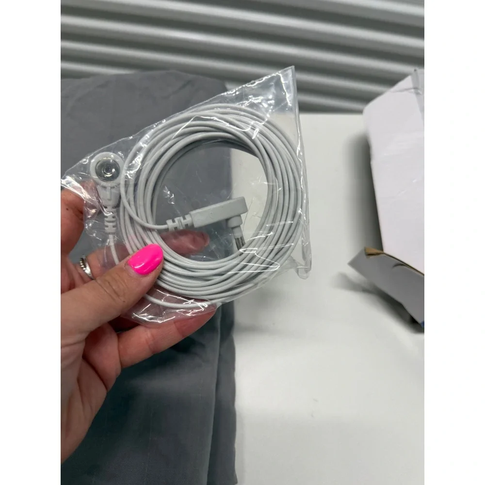 REALYOU Grounding Bed Sheet Earthing Mat with Cord Gray 90x230cm Silver Cotton